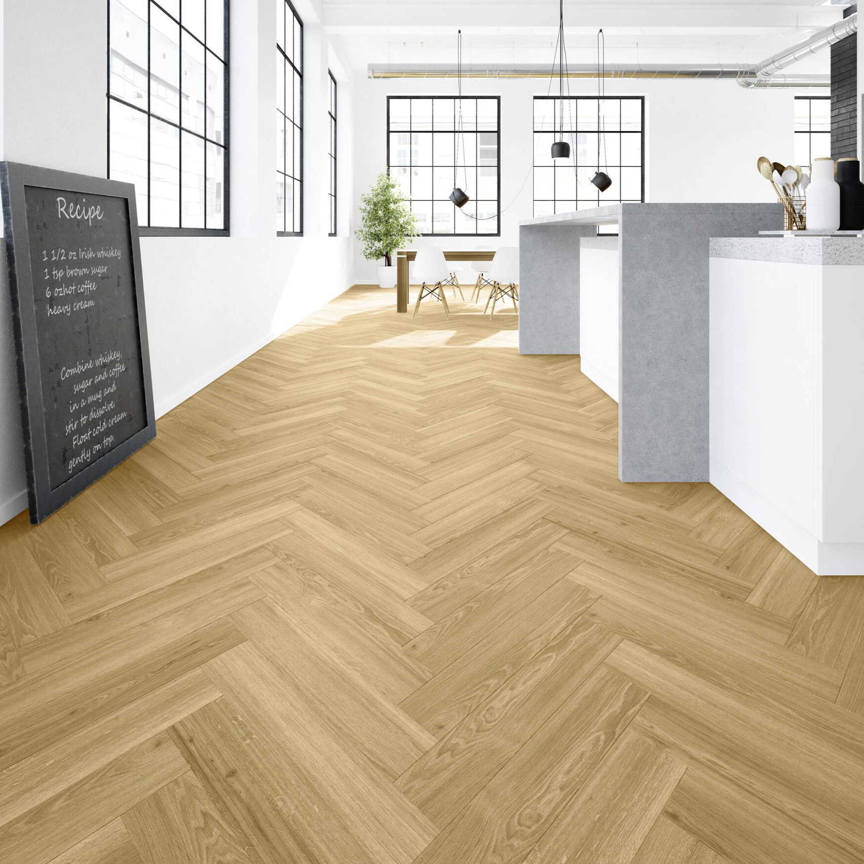 Durch das spezielle Plankenformat lassen sich unterschiedliche Verlegemuster realisieren