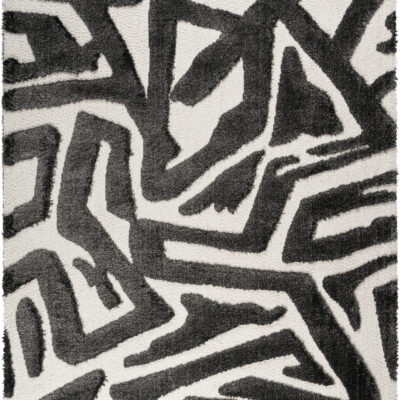 Niedrigflor Teppich im abstrakten Liniendesign