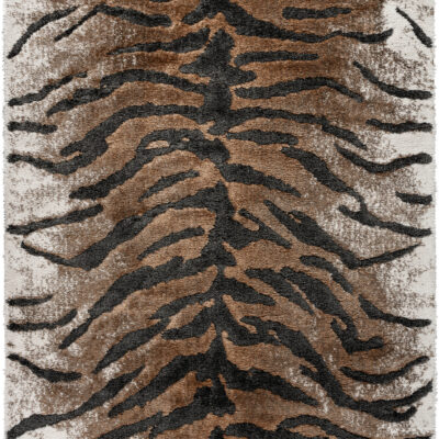 Design Niedrigflor Teppich in Tigerfell-Optik