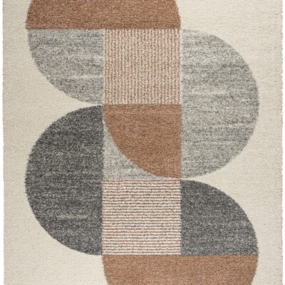 Design Niedrigflor Teppich in Naturtönen