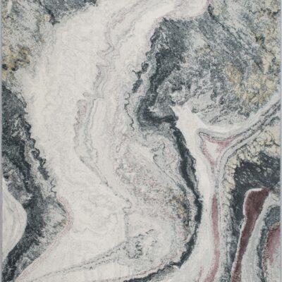 Niedrigflor Teppich in moderner Marmor-Optik